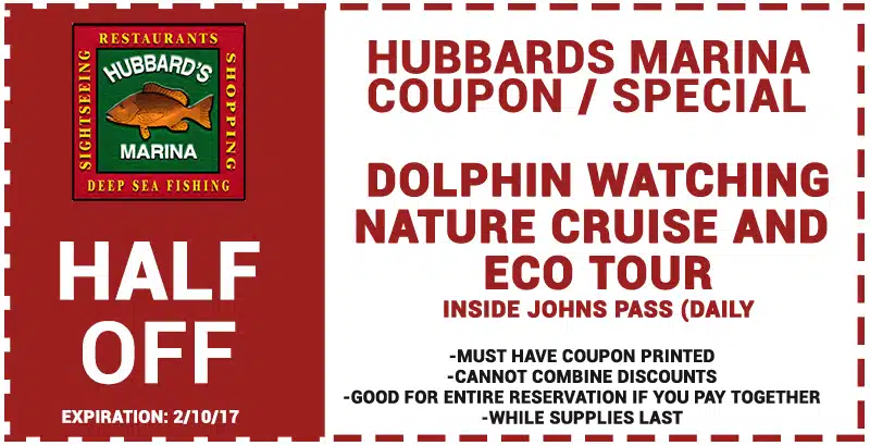 Hubbard's Marina Dolphin Watching Coupon Hubbard's Marina Dolphin Watching Coupon