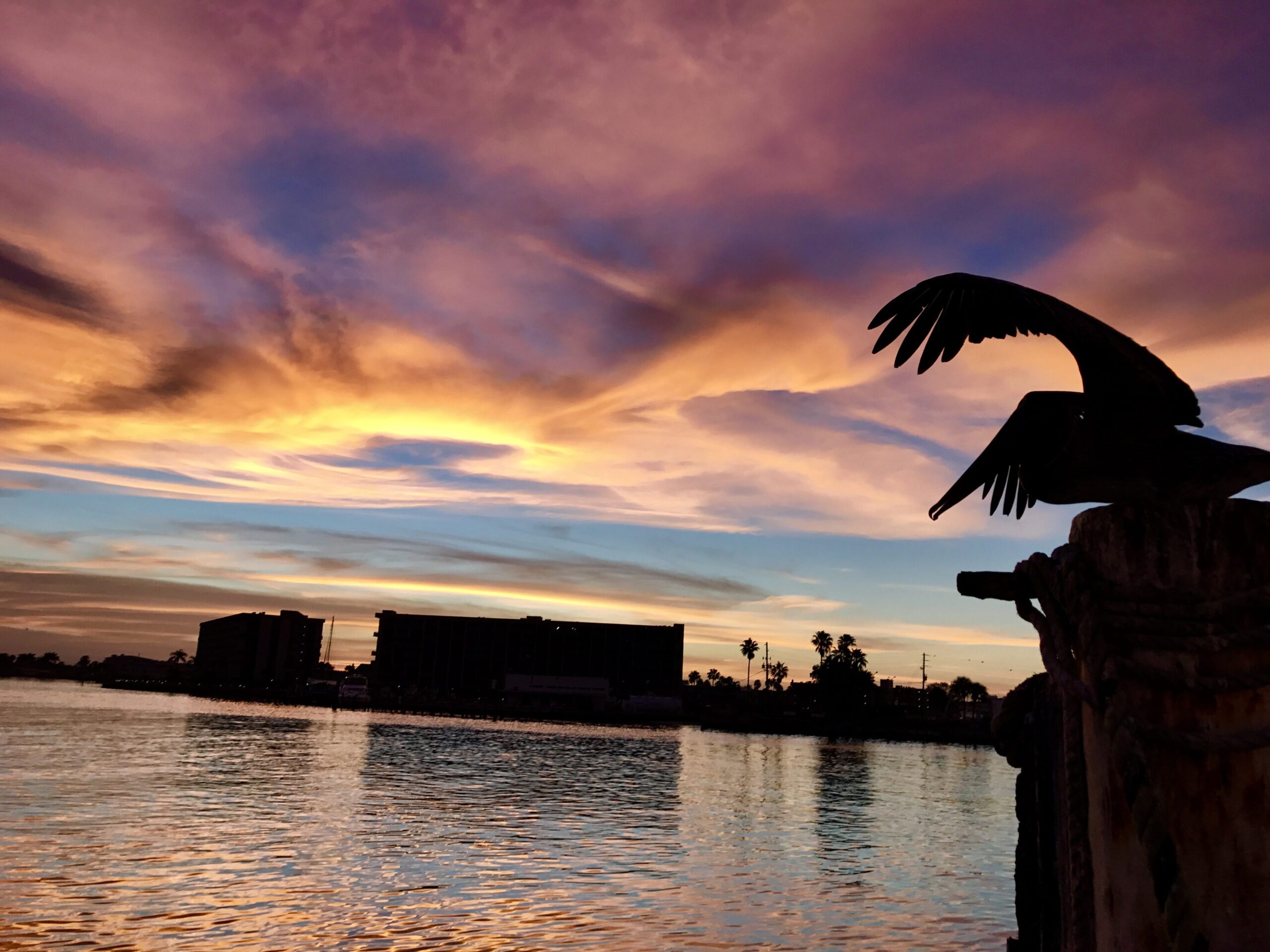 Beautiful Sunset inside John's Pass | Madeira Beach, FL | Hubbard's Marina Fishing Report