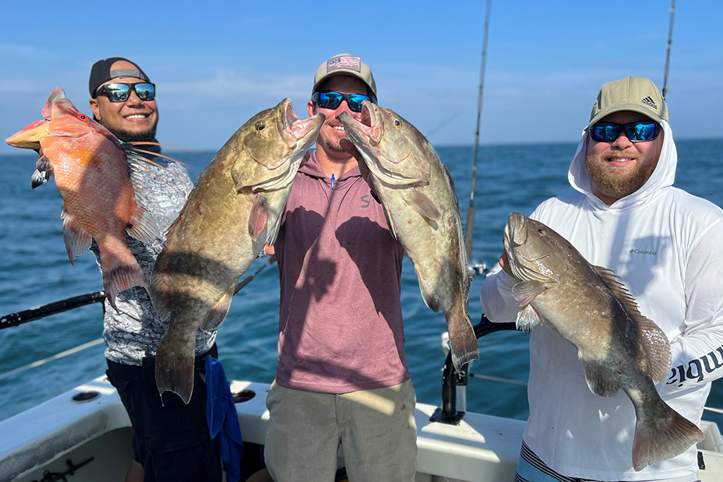 NEAR SHORE & OFFSHORE - gag grouper & hogfish